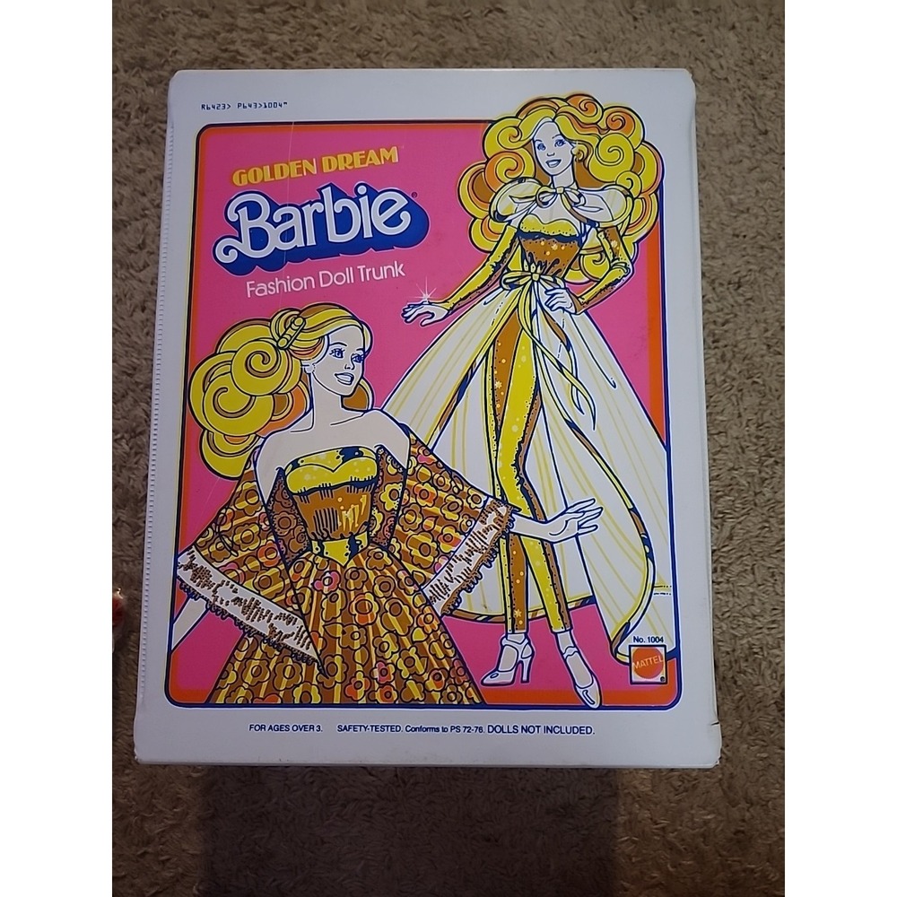 Vintage 1980 MATTEL "GOLDEN DREAM" BARBIE Storage TRUNK Only